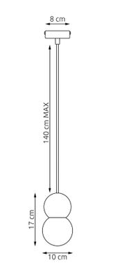 Emibig Lighting Taklampa LOOP 1 MOKKA