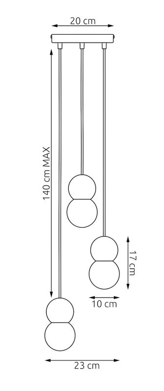 Emibig Lighting Taklampa LOOP 3 MOKKA