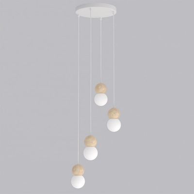 Emibig Lighting Taklampa LOOP 4 VIT