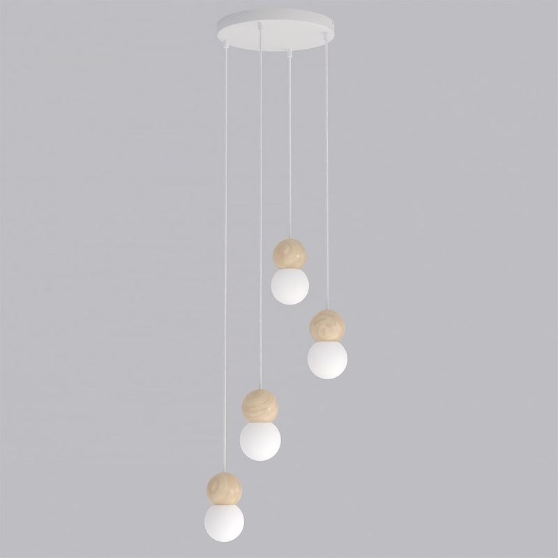 Emibig Lighting Taklampa LOOP 4 VIT