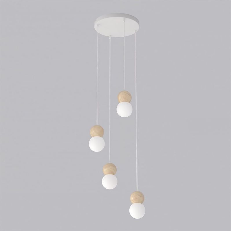 Emibig Lighting Taklampa LOOP 4 VIT