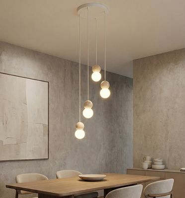 Emibig Lighting Taklampa LOOP 4 VIT