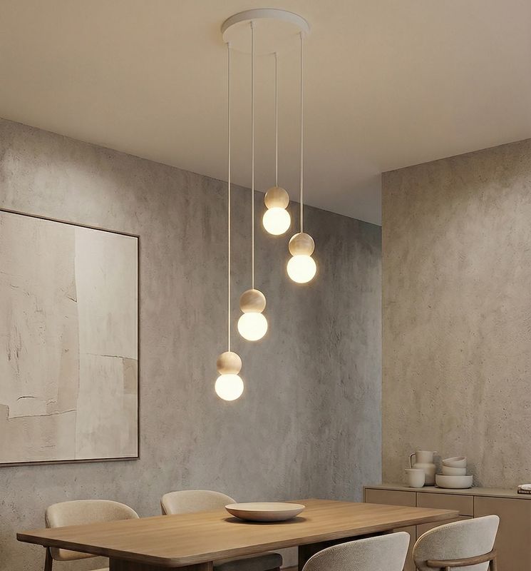 Emibig Lighting Taklampa LOOP 4 VIT