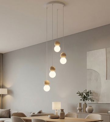 Emibig Lighting Taklampa LOOP 4 VIT