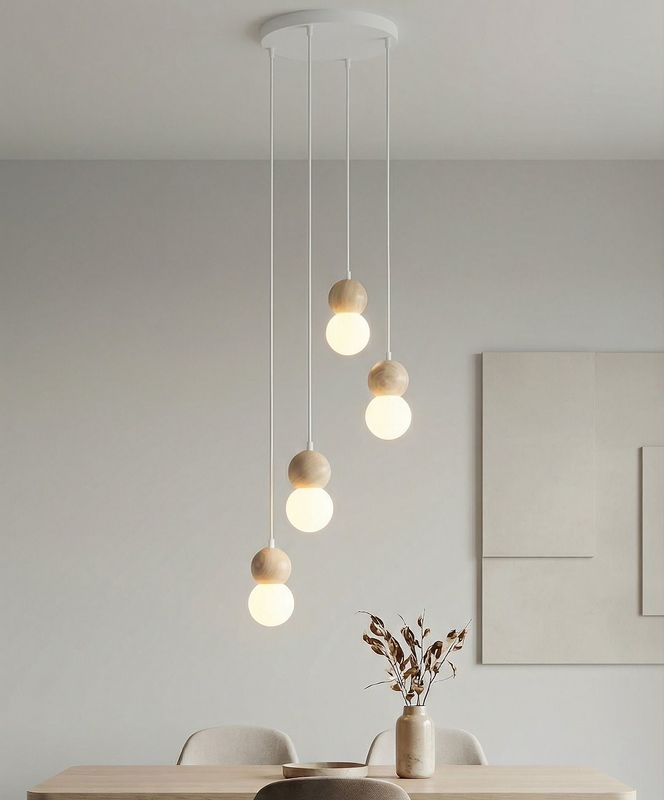 Emibig Lighting Taklampa LOOP 4 VIT