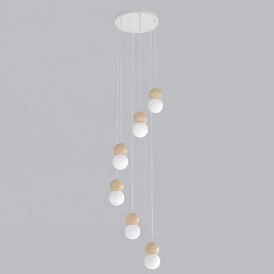 Emibig Lighting Taklampa LOOP 6 VIT