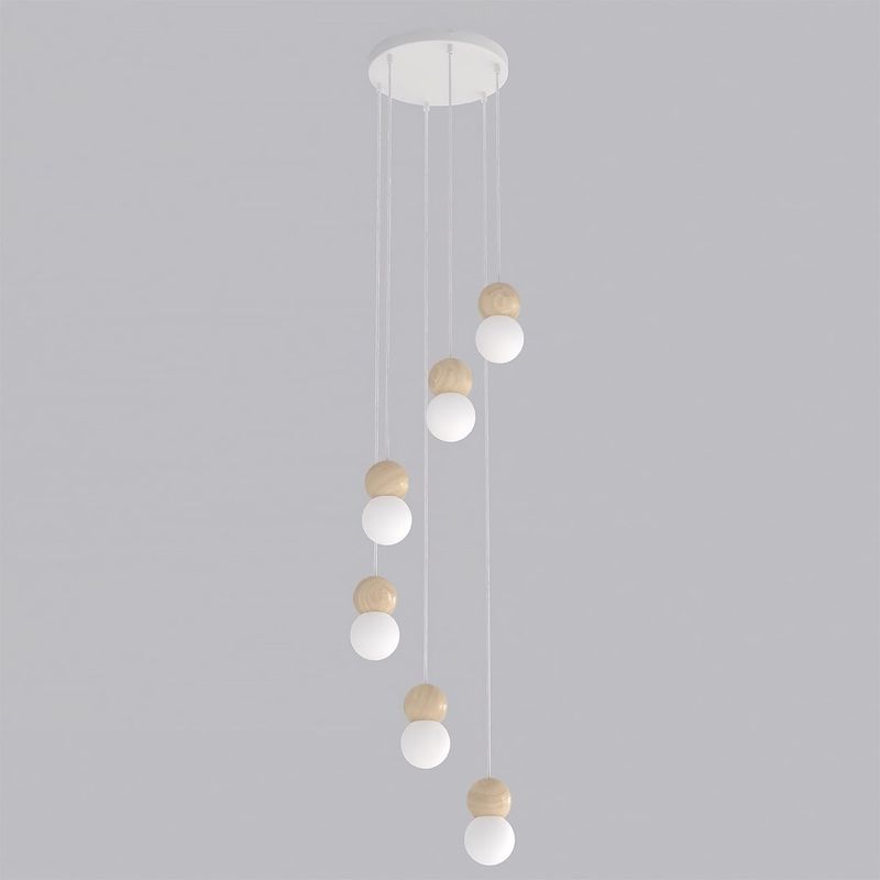 Emibig Lighting Taklampa LOOP 6 VIT