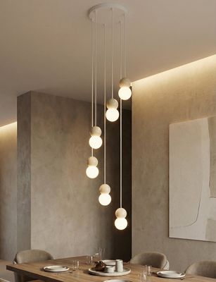 Emibig Lighting Taklampa LOOP 6 VIT