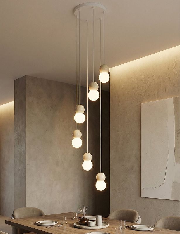 Emibig Lighting Taklampa LOOP 6 VIT