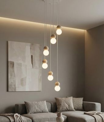 Emibig Lighting Taklampa LOOP 6 VIT