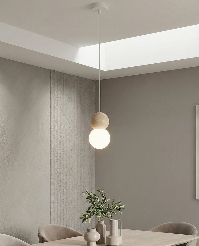 Emibig Lighting Taklampa LOOP 1 VIT