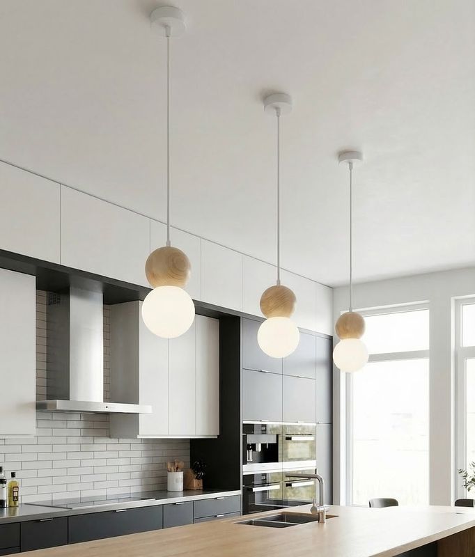 Emibig Lighting Taklampa LOOP 1 VIT