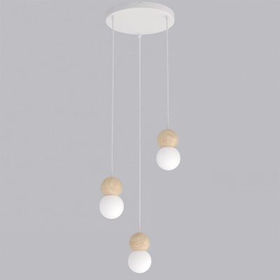 Emibig Lighting Taklampa LOOP 3 VIT
