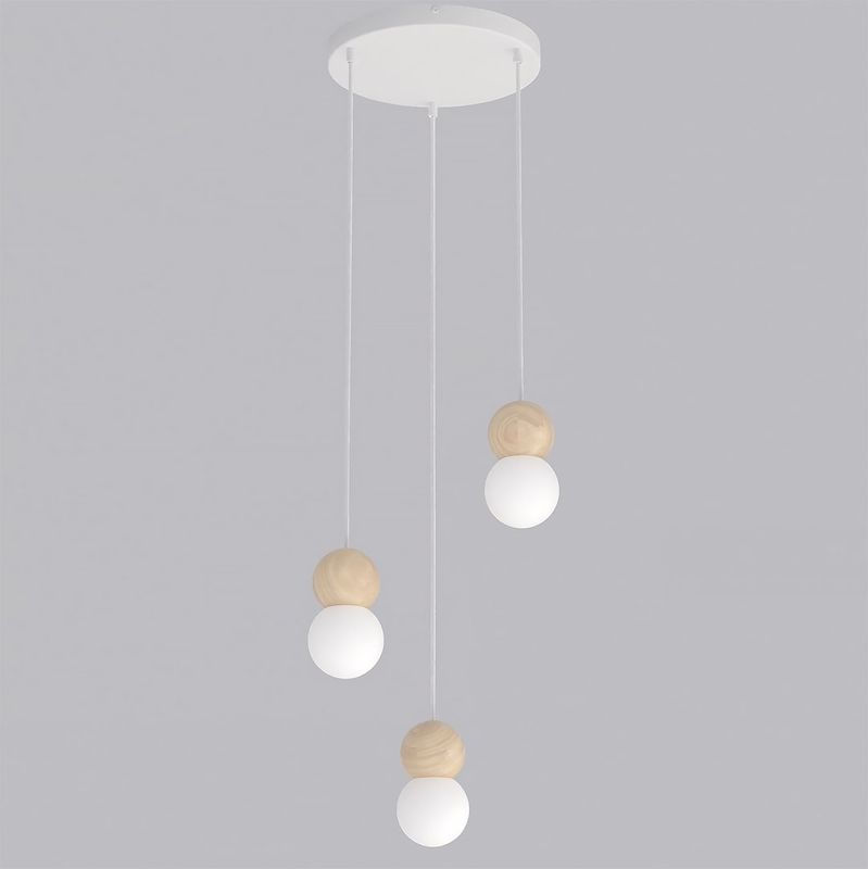 Emibig Lighting Taklampa LOOP 3 VIT