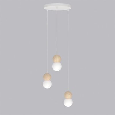 Emibig Lighting Taklampa LOOP 3 VIT