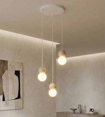 Emibig Lighting Taklampa LOOP 3 VIT