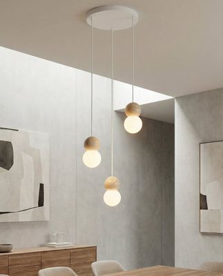 Emibig Lighting Taklampa LOOP 3 VIT