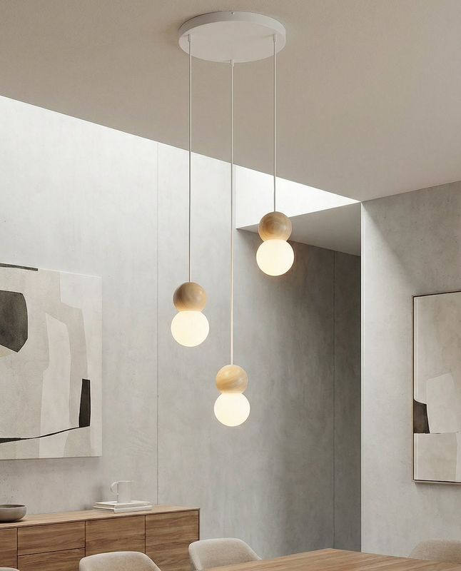 Emibig Lighting Taklampa LOOP 3 VIT