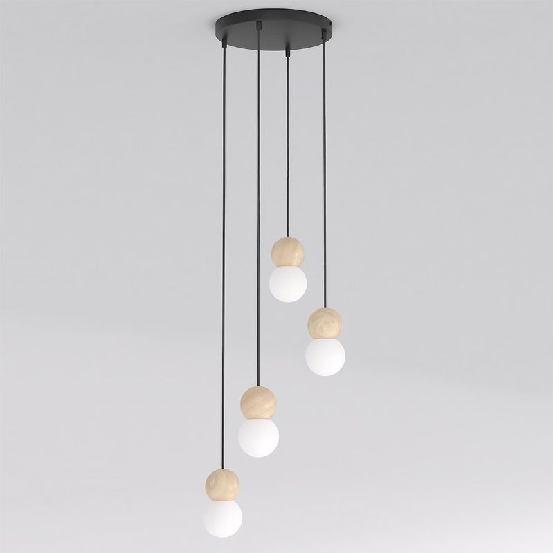 Emibig Lighting Taklampa LOOP 4 SVART