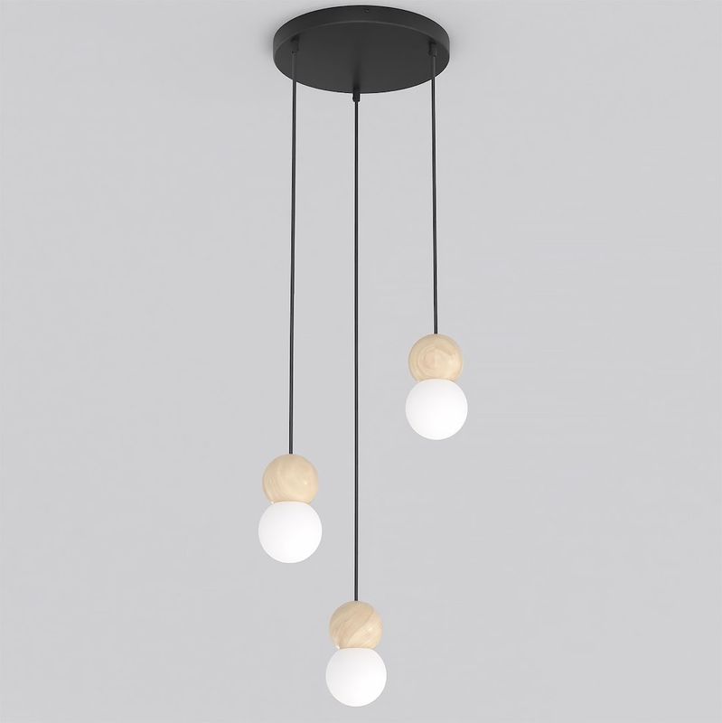 Emibig Lighting Taklampa LOOP 3 SVART