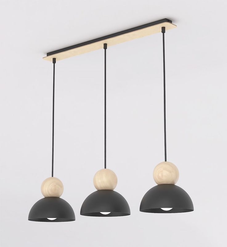 Emibig Lighting Taklampa KAKI 3 SVART