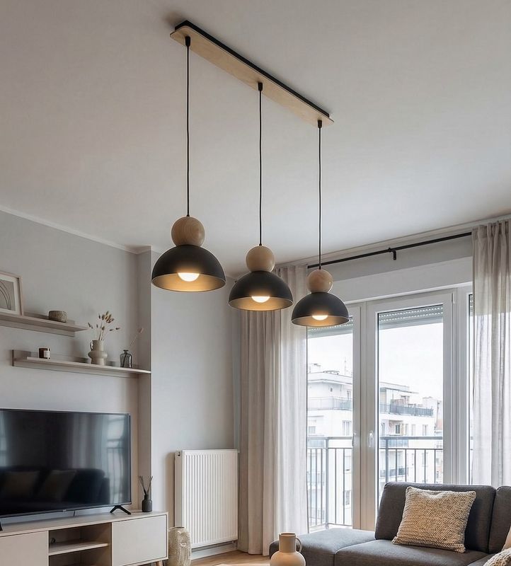 Emibig Lighting Taklampa KAKI 3 SVART