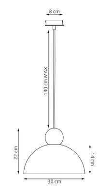 Emibig Lighting Taklampa KAKI 1M MOKKA