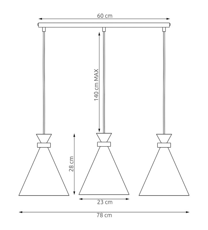 Emibig Lighting Taklampa ZERO 3 VIT