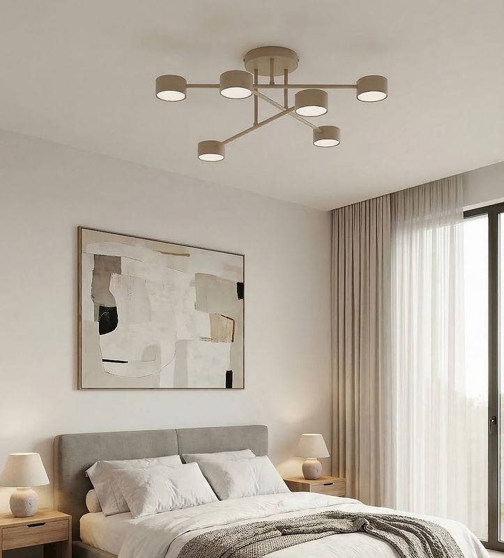 Emibig Lighting Taklampa HALO 6 MOKKA