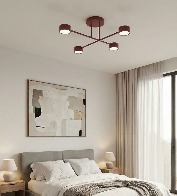Emibig Lighting Taklampa HALO 4 BURGUNDY