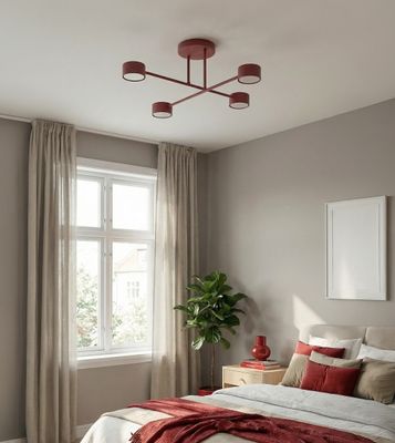 Emibig Lighting Taklampa HALO 4 BURGUNDY