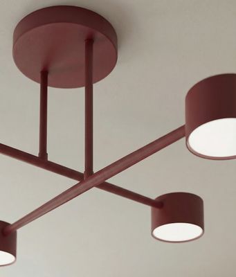 Emibig Lighting Taklampa HALO 4 BURGUNDY