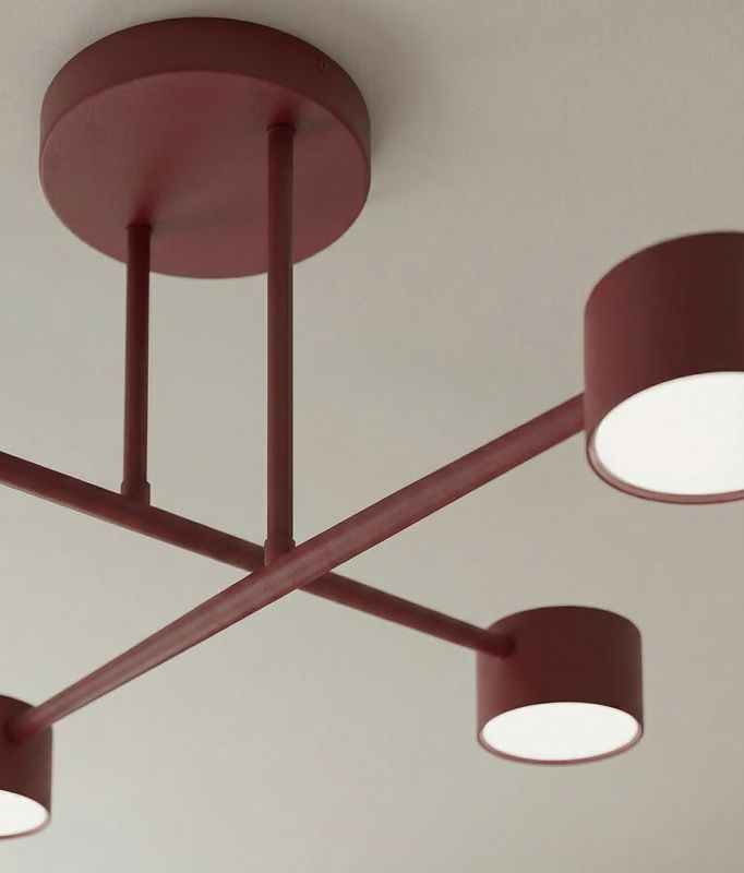 Emibig Lighting Taklampa HALO 4 BURGUNDY