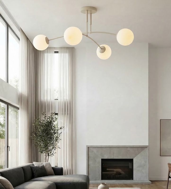 Emibig Lighting Taklampa PREGOS 4 MOKKA OPAL