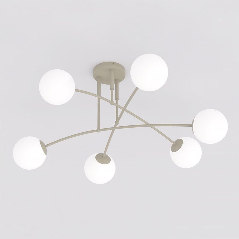 Emibig Lighting Taklampa PREGOS 6 MOKKA OPAL
