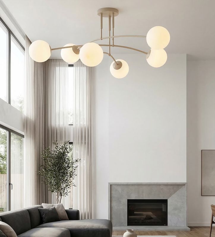Emibig Lighting Taklampa PREGOS 6 MOKKA OPAL