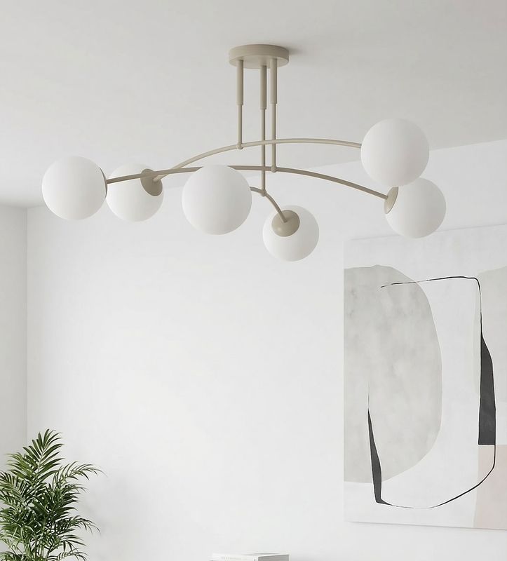 Emibig Lighting Taklampa PREGOS 6 MOKKA OPAL
