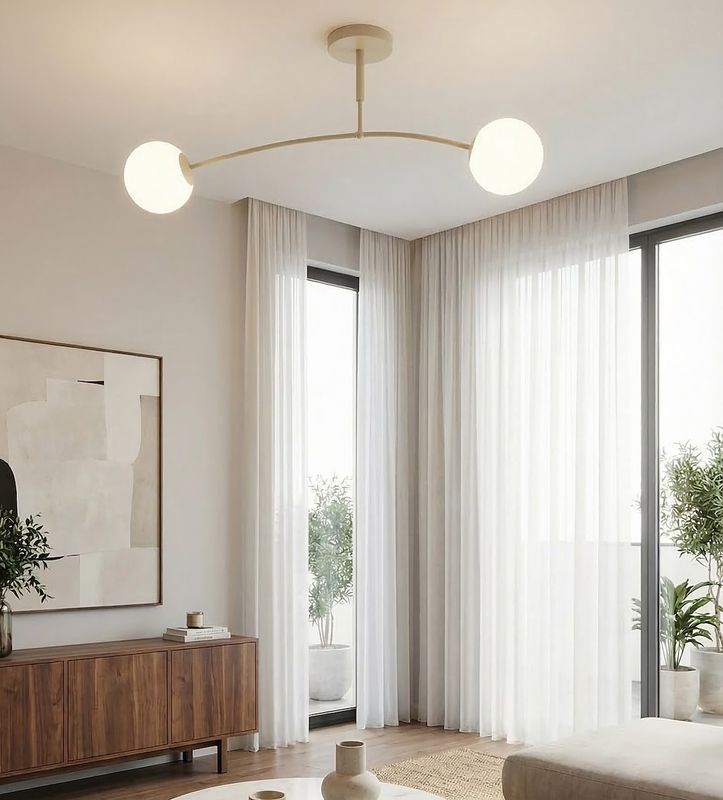 Emibig Lighting Taklampa PREGOS 2 MOKKA OPAL