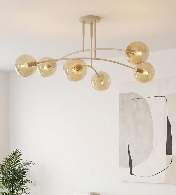 Emibig Lighting Taklampa PREGOS 6 MOKKA HONUNG