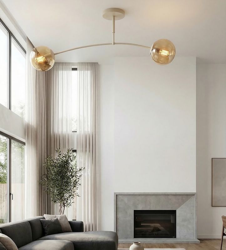 Emibig Lighting Taklampa PREGOS 2 MOKKA HONUNG