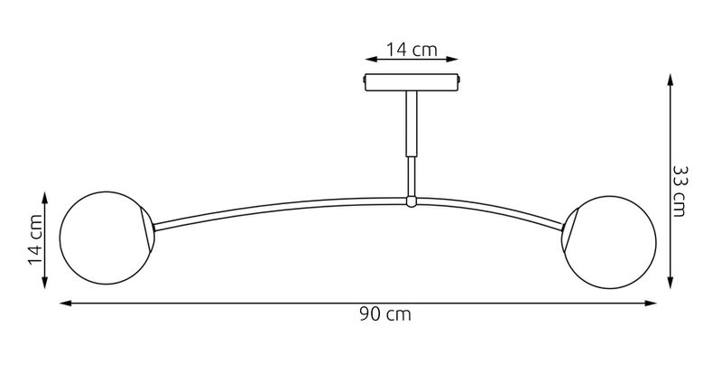 Emibig Lighting Taklampa PREGOS 2 MOKKA HONUNG