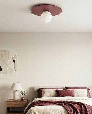 Emibig Lighting Taklampa SOLAR 1 BURGUNDY OPAL