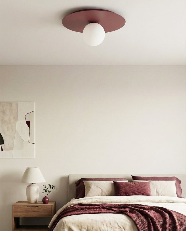 Emibig Lighting Taklampa SOLAR 1 BURGUNDY OPAL