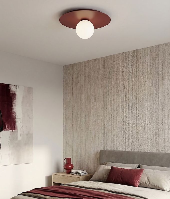 Emibig Lighting Taklampa SOLAR 1 BURGUNDY OPAL