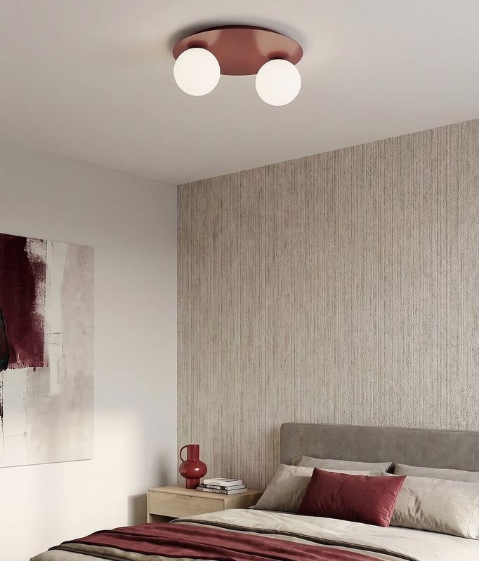 Emibig Lighting Taklampa SOLAR 2 VINRÃ–D OPAL