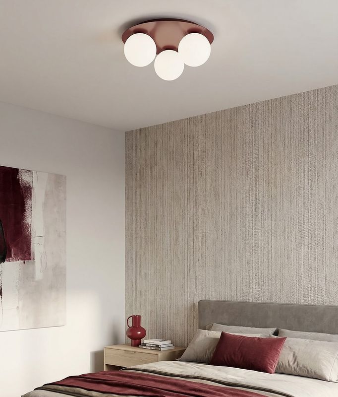 Emibig Lighting Taklampa SOLAR 3 VINRÃ–D OPAL