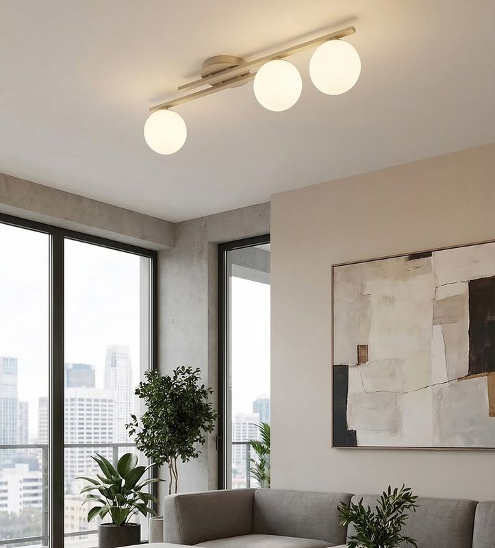Emibig Lighting Taklampa KAIRO 3 MOKKA OPAL