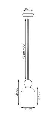 Emibig Lighting Taklampa MESI 1 VIT