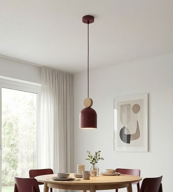 Emibig Lighting Taklampa MESI 1 BURGUNDY