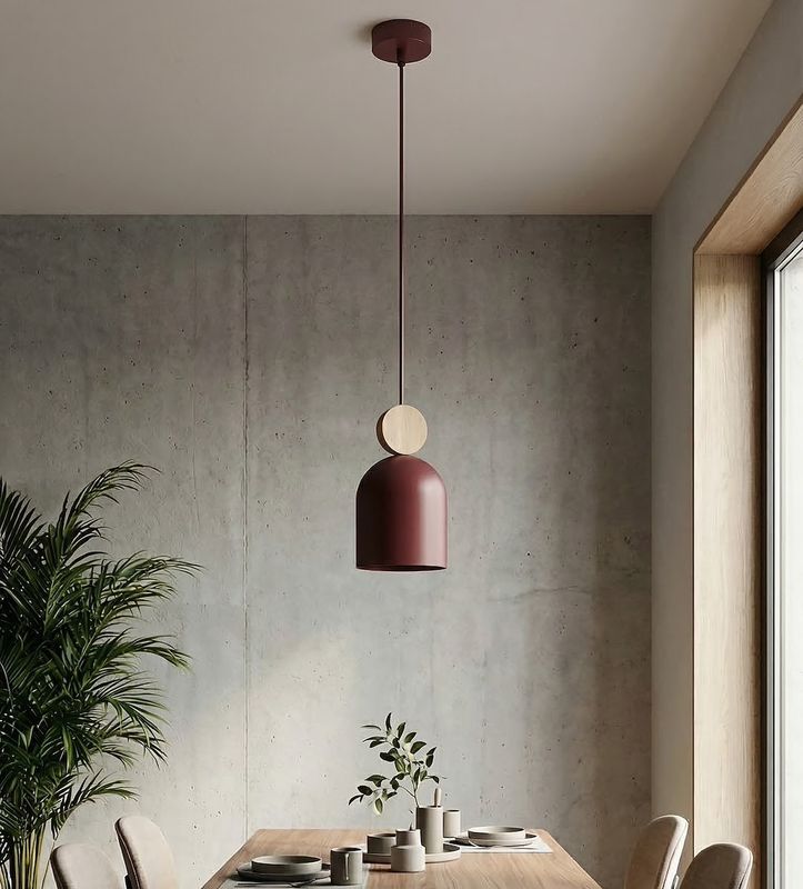 Emibig Lighting Taklampa MESI 1 BURGUNDY
